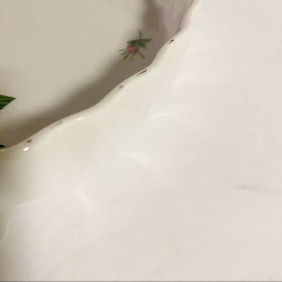 Christine Holm Vintage Porcelain Casserole Quiche Pie Plate Dish Floral - Picture 6 of 6